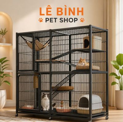 Lồng 2 tầng cho mèo