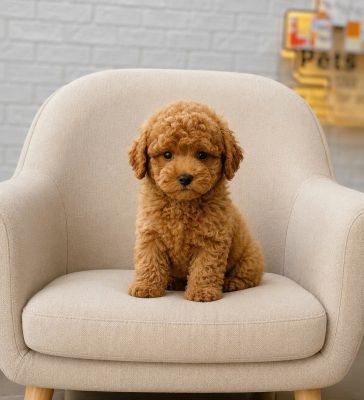Poodle tiny nâu nhạt